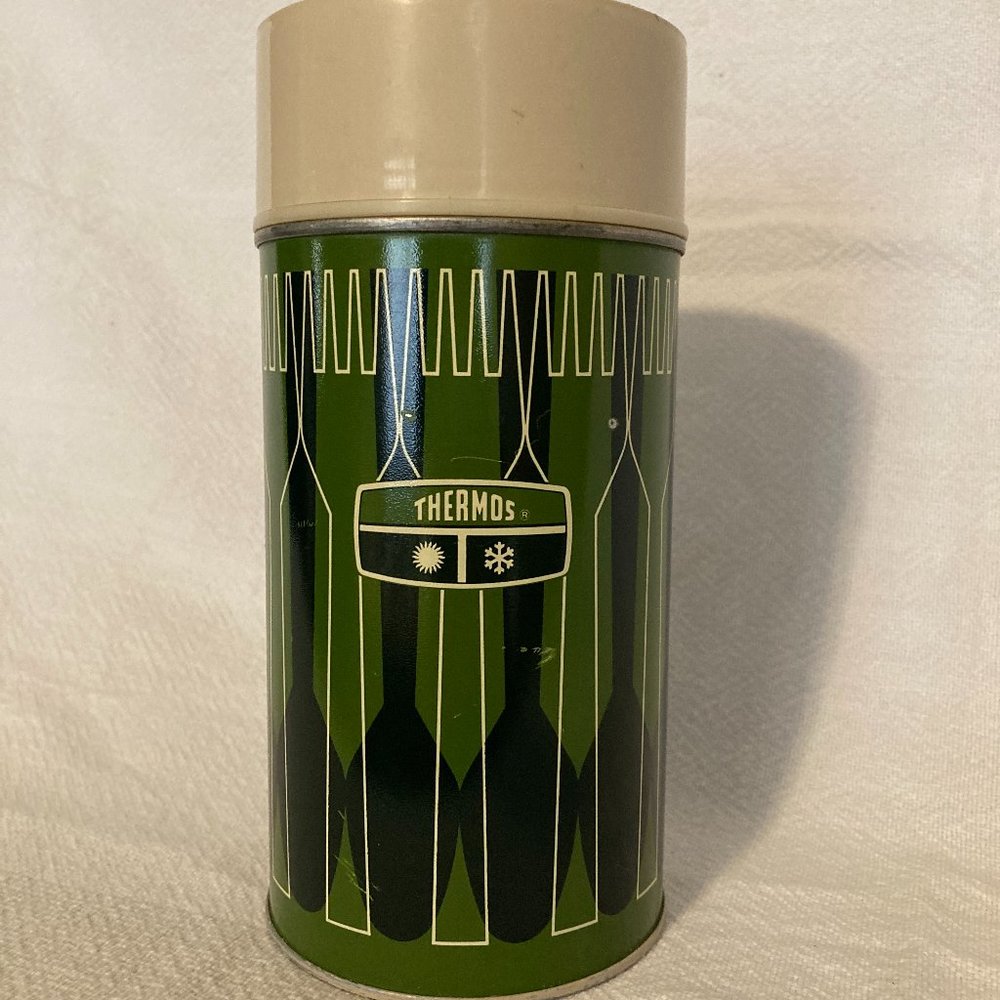 Vintage 1971 King-Seeley Thermos Co. Hot/Cold Thermos Fork & Spoon Design